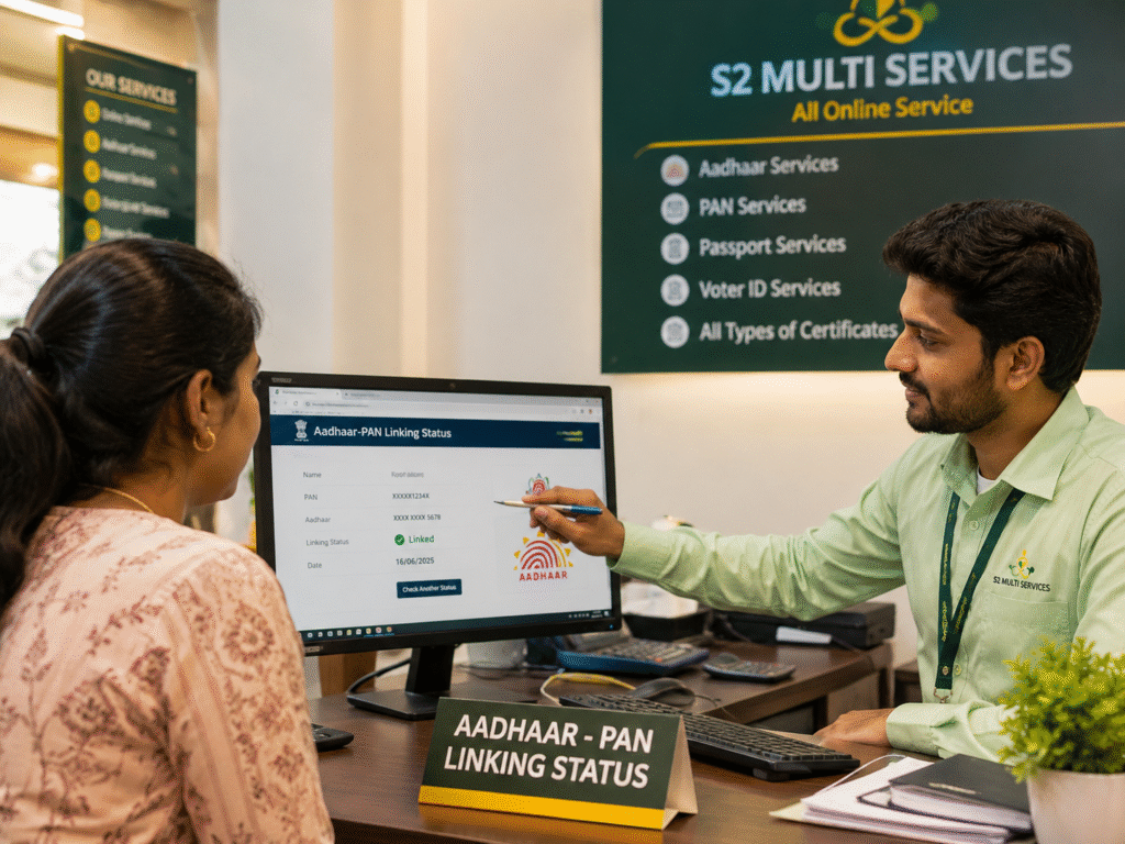 Aadhaar PAN Linking Support in T Nagar | S2 Multi
